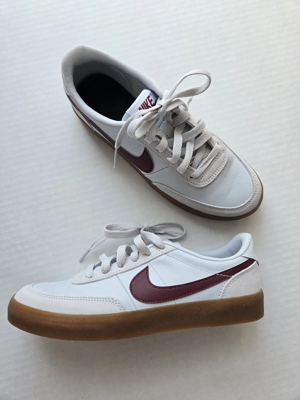 Nike Killshot 2 White Sneakers with Dark Red Swish - Big Kids Size 6 NEW